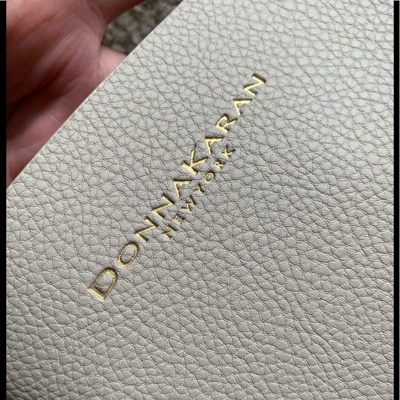 DKNY beige taupe tote bag with coin purse. - Picture 3 of 7